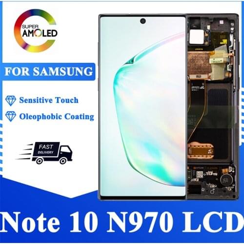6.3'' Super AMOLED N9700 Screen For Samsung Galaxy Note10 Lcd N970F N970F/DS LCD Display with Touch Screen Digitizer Assembly