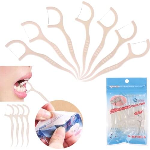 30Pcs/Bag Dental Flosser Oral Hygiene Dental Sticks Dental Water Floss Oral Teeth Pick Tooth Picks ABS Floss