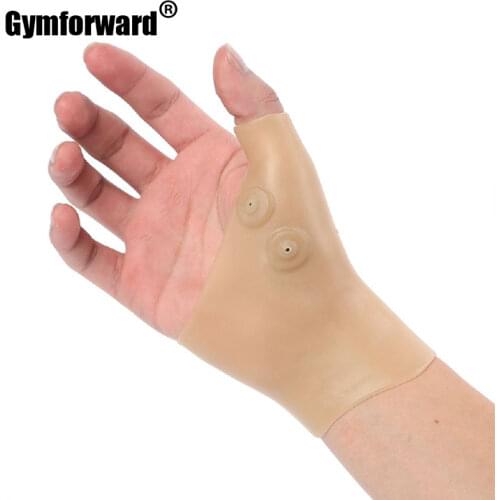 1Pc Magnetic Therapy Wrist Thumb Support Gloves Hand Massage Silicone Pressure Arthritis Tenosynovitis Pain Relief Wrist Wraps