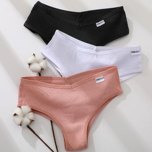 3PCS Plus Size Cotton Brazillian Panties For Women Underwear Sexy Lingerie Female Underpants Intimates Pantys Sexy Briefs 3XL