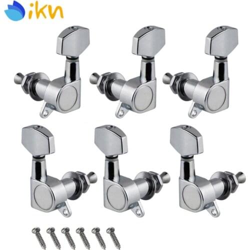 New 6pcs 3L3R Enclosed Acoustic Guitar Tuning Pegs Tuning Keys Machine Heads-Big Button