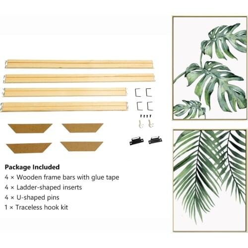 Diamond Painting Cross Stitch DIY Mosaic Natural Wood Frame Wall Embroidery Canvas Oil Painting DIY Picture Wall Poster Frame