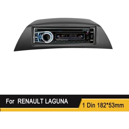 1Din Car Radio Fascia 182*53mm Stereo Panel for 2007+ RENAULT LAGUNA Audio Frame Dash Mount installation CD Trim