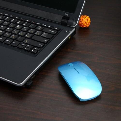 2.4G Wireless Optical Mouse Fashion Ultra-thin Mouse with USB Receiver for Laptop Notebook PC Computer Wholesale Price