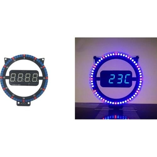 Kitten Clock Creative Diy Kit Night Light Clock Electronic Maker Education Diy Kit with Shell