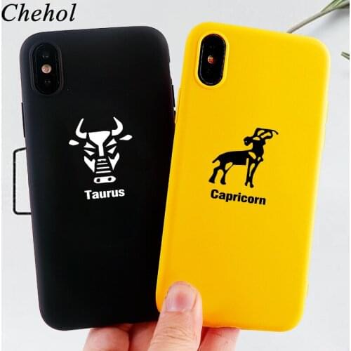 Constellation Phone Cases for IPhone X XS MAX XR 8 7 6s Plus Case Capricorn Soft Silicone Fitted TPU Back Covers Accessories