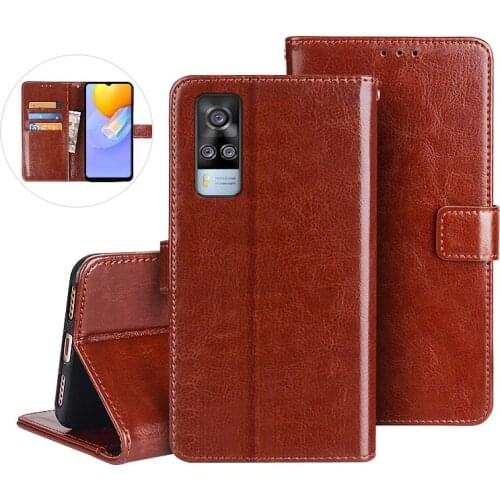 For Vivo Y51a Case 6.58 inch Leather Case On For Coque Vivo Y51 V2030 Magnetic Flip Wallet Cover Phone Case Fundas