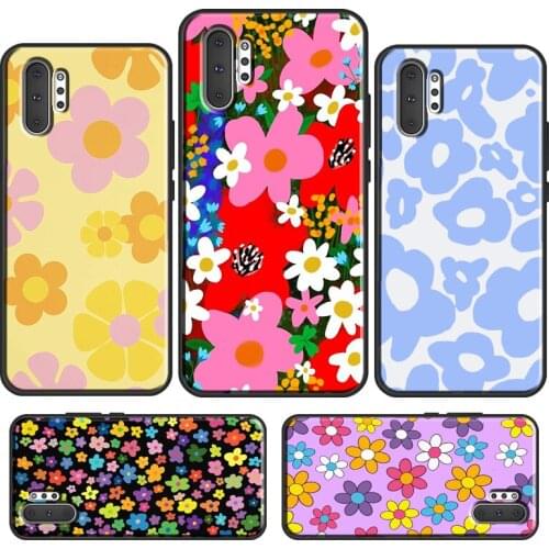 Psychedelic Flower Power Groovy Boho Daisy For Samsung Galaxy S21 Ultra S20 FE S10 Plus S8 S9 Phone Case For Note 20 10 9 Cover