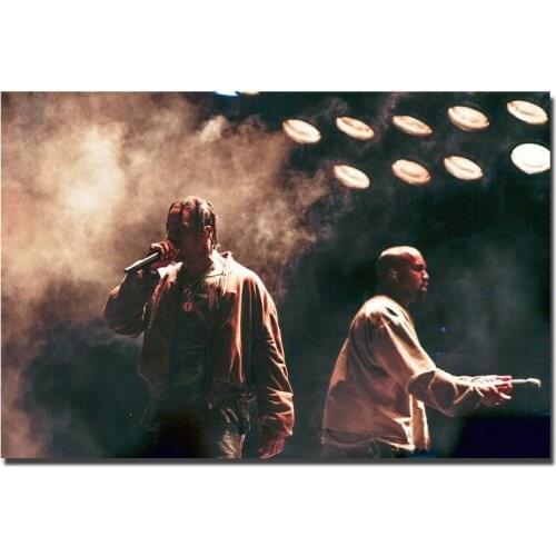 Hot New Kanye West Yezzy USA Grammy Rap HIPHOP-Silk Art Poster Wall Sticker Decoration Gift