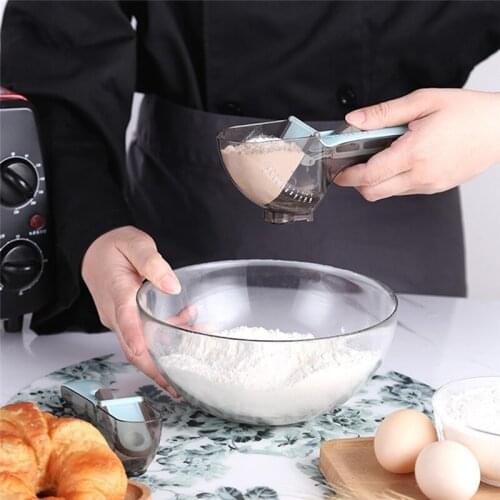 2 PCS Adjustable Measuring Spoons with Magnetic Snaps Multifunctional Measuring Cups Liquid Solid Powder Measurement Baking Tool