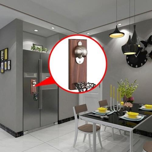 Magnetic Basketball Shooting Wall Mounted Wooden Bottle Opener with Cap Catcher suitable for Bar KTV Hotel Kitchen Bottle Opener