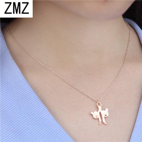 ZMZ 10pcs/lot Europe/US fashion Tae kwon do pendant cute Tae kwon do necklace gift for mom/girlfriend party gold/silcer jewelry