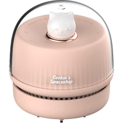 Desktop Vacuum Cleaner, 360° Surround Poly Suction USB Small Portable Cute Pet Vacuum Cleaner for Desktop Etc