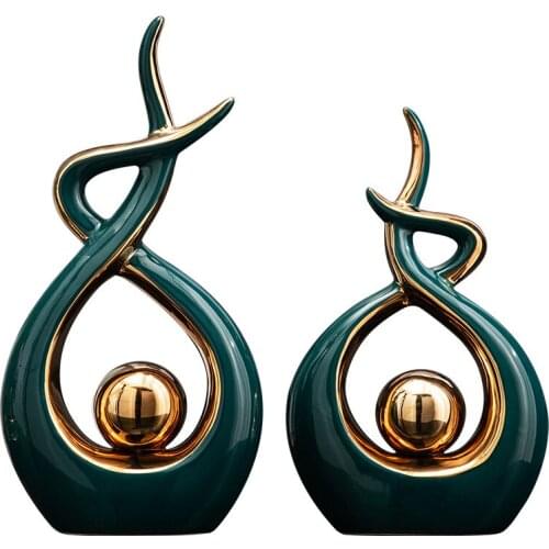Ceramic Abstract art Small Figurines Creative Nordic Ornaments Bookshelf TV Cabinet Living Room Porch Decorations Easter gift