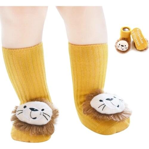 New Kids Newborn baby boy 3D The Lion King Cartoon Lovely Anti-slip Sock Shoes Boots Floor Girls boys Slipper Babie Socks