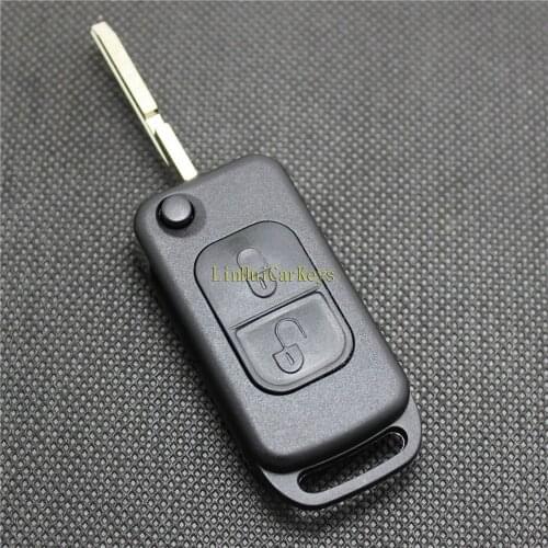 PINECONE for MERCEDES BENZ C E S ML Class W140 Key 2 Buttons Uncut Brass HU39 Blade Modified Remote Blank Key Shell 1 PC