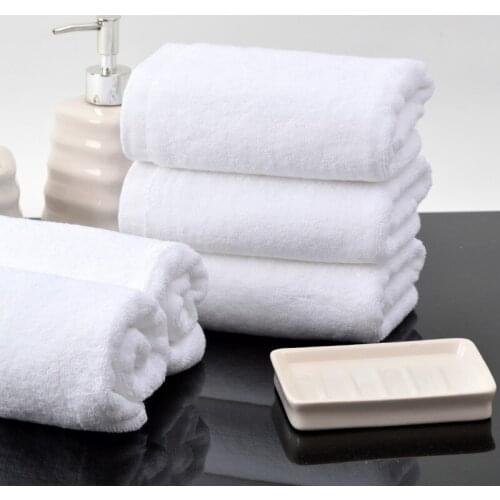 1pc Five-star Hotel Pure White Cotton Towel Super Soft Bath Towe Hotel Spa Resturant Supplies Bathrooms Pool Gym Absorbent Towel