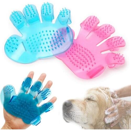Adjustable Pet Dog Cat Bath Brush Glove Hand Shaped Pet Massage Grooming Brush Comb Pet Hair Shower Bath Cleaning Brush