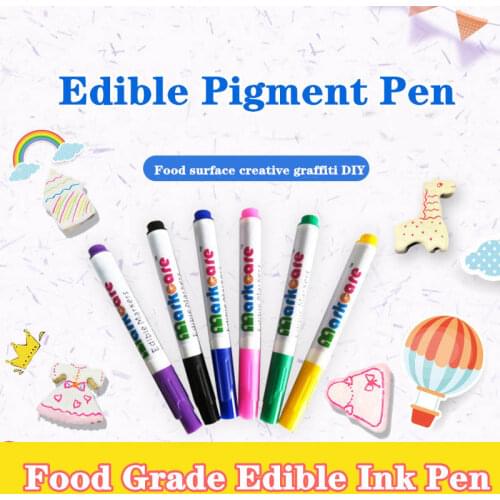 Edible Pigment Pen DIY Food Drawer Color Pencils Markers Cake Biscuit Cookie Painting Decorating Tool Bake Accessories Hot #R30