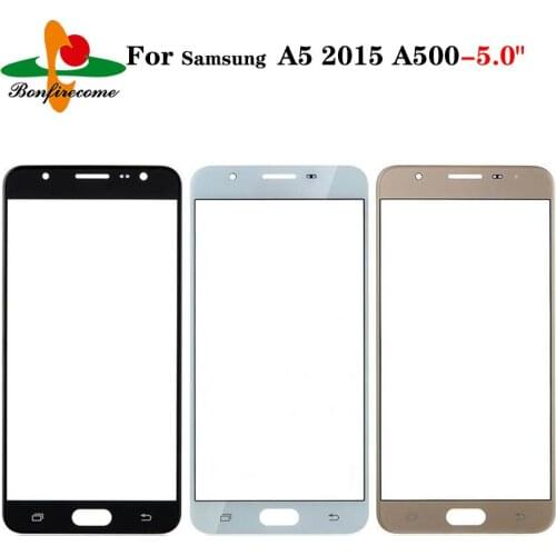 10Pcs\lot For Samsung Galaxy A5 2015 A500 A500F A500FU A500M A500Y A500FQ Touch Screen Panel LCD Front Outer Glass Cover Lens