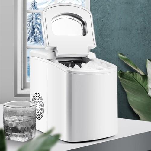 15kg Ice Maker ZB-18 Small Round Ice Machine Commercial Mini Automatic Milk Tea Shop Ice Cube Making Machine