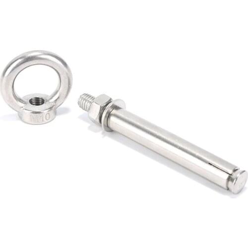 304 Stainless Steel Expansion Screw M6M8M10 Expansion Bolt with Ring Hook and Ring Lengthened Universal Hanging Ring