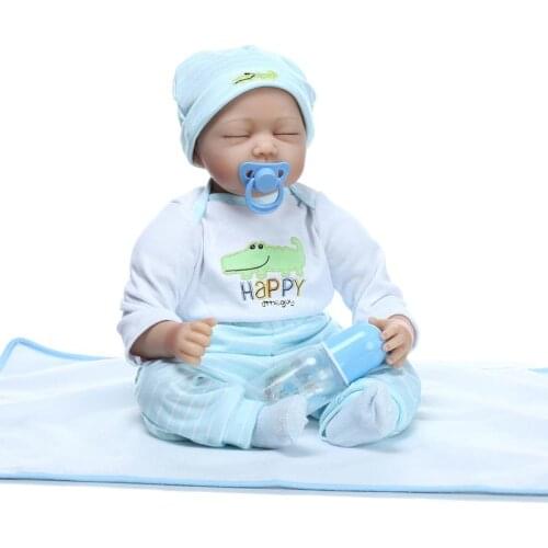 55cm Sleeping Soft Silicone Reborn Baby Dolls Realistic Looking Baby Girl Doll Toddler Magnetic Mouth Dummy Xmas Gift