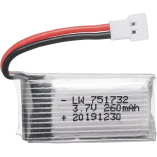 3.7v 260mAh lipo Battery For JJRC H8 H8mini H2 H20 H36 H48 E010 E010C E011 E012 E013 F36 U839 S8 M67 RC Drone Parts 1pcs