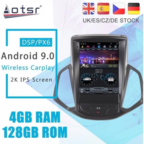 Android 9 128G PX6 Tesla Styel For Ford EcoSport Eco Sport 2014 -2018 Auto Radio Stereo Car Multimedia Player DVD GPS Navigation