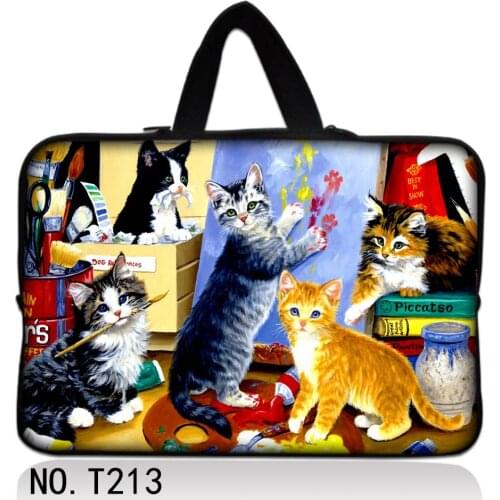Painting Cats Laptop Sleeve For Macbook Pro 17 15 14 1317.3 inch Waterproof Notebook Case Bag Protection Cover For Lenovo Funda