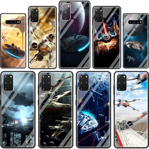 Star Space Ship Wars Tempered Glass Phone Case for Samsung Galaxy S21 S20 FE S10 Note 10 20 Ultra 5G 9 S9 Plus S10e Cover Capa