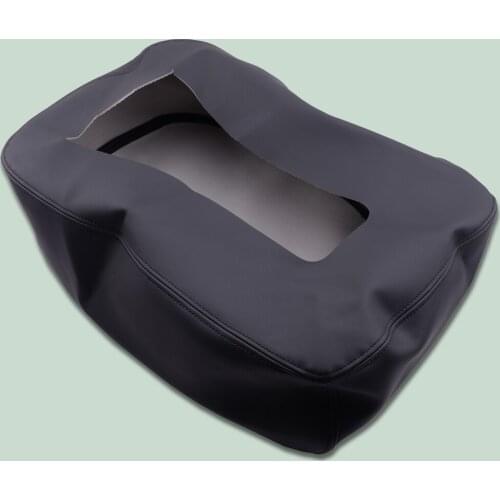 Black Thread Microfiber Leather Console Lid Seat Armrest Top Cover fit for Silverado Suburban Tahoe Sierra 2007 2008 -2012 2013