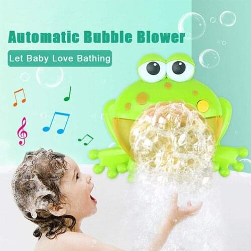 Childrens Bubble Machine Music Bubble Machine Bathroom Water Toys Cute Animal Frog Shaped Foaming Machines Outdoor Fun Toys