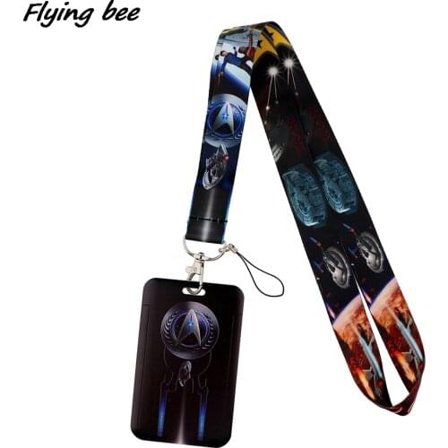 Flyingbee X2038 Sci-Fi Movie Lanyard Card ID Holder Car KeyChain ID Card Pass Gym Mobile Phone Badge Kids Key Ring Holder