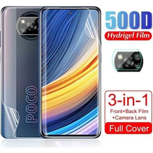 For Xiaomi Poco X3 Pro Soft Hydrogel Camera Lens Front Back Protective Film For Poco Poko PocoX3 X 3 X3Pro 6.67" Film Not Glass