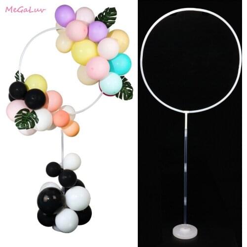 Balloon Garland Round Balloon Stand Arch Baby Shower Kids Birthday Party Decor Ballon Wreath Frame Wedding Party Accessories
