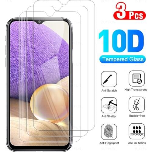 3pcs Full Cover Tempered Glass For Samsung A32 5G Glasses Protective Glass For Samsung A 32 SM-A326B 6.5Inches Protection Film