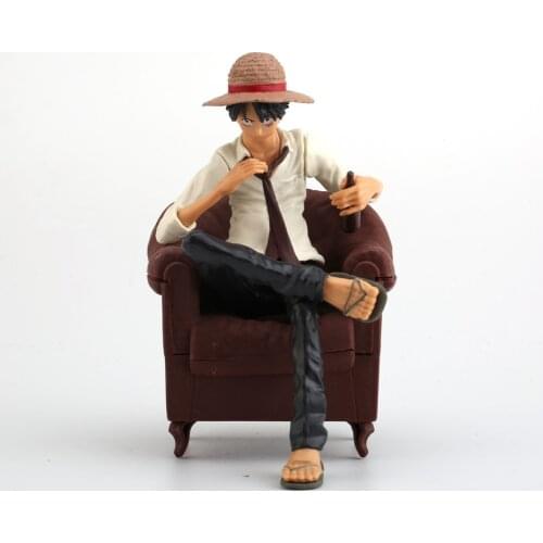 Comic Cute Action Figure One Piece Monkey D Luffy Sabo Ace Luffy Gear One Piece Figurine toys Birthday Baking Decoration