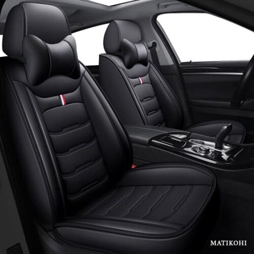 MATIKOHI leather car seat cover set For Toyota Corolla Camry Rav4 Auris Prius Yalis Avensis SUV auto accessories car styling