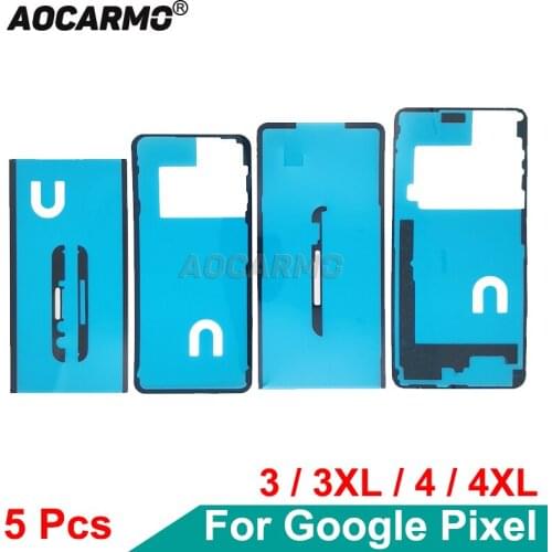 5Pcs/Lot For Google Pixel 3 XL 3XL 4 XL 4XL Lcd Screen Display Front Sticker Middle Frame Back Battery Cover Door Adhesive Glue