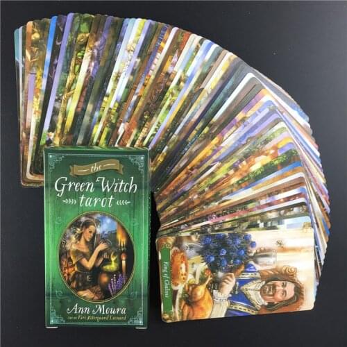 Full English The Green Witch Tarot Cards Guidance Divination Fate Oracle Deck Board Game Card For Family Party Games