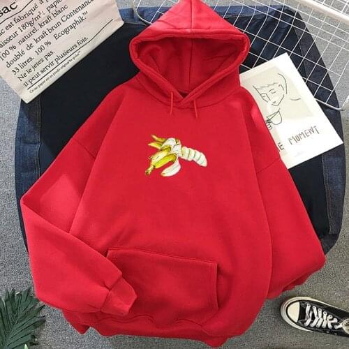 Harajuku Hoodies Banana Art Graphics Print Punk Sweatshirts Kawaii Winter Womens Jacket Korean Style Creative Treetwear