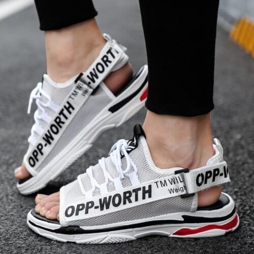 WEH 2020 trend Outdoor Non-slip Men Casual Shoes Summer Light Breathable Trend Men Sandals Fashion Mens Beach Shoes Zapatos