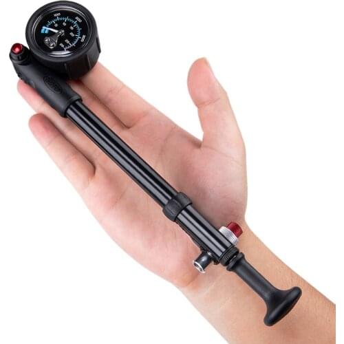400PSI Bike Air Shock Pump High Pressure Bicycle Pump with Lever & Gauge for Fork & Rear Suspension Tire Air Inflator Valve