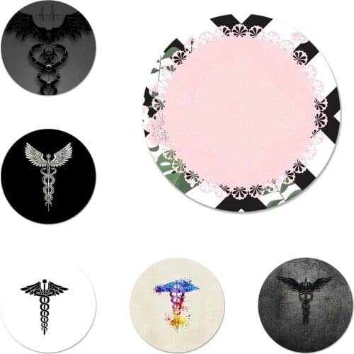 Caduceus medical symbol Icons Pins Badge Decoration Brooches Metal Badges For Backpack Decoration 58mm
