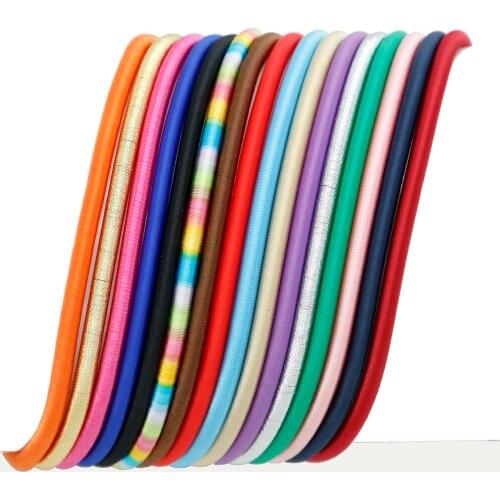 1Pc 5x45cm Rayon Wound Hose Silk Hollow Rubber Cord For DIY Nceklace/Bracelet Making Craft Material Accessories