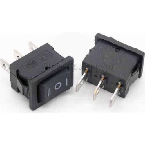 10PCS Ship Type Switch 15*21mm 3PIN ON/OFF/ON Rocker Switch 6A/250V 10A/125V 15X21