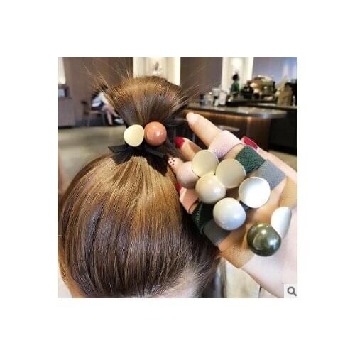 120pcs/lot DIY Multi Cartoon Ball Hair Ring Rubber Bands Simple And Graceful High Resilience Rope Accessories HA601