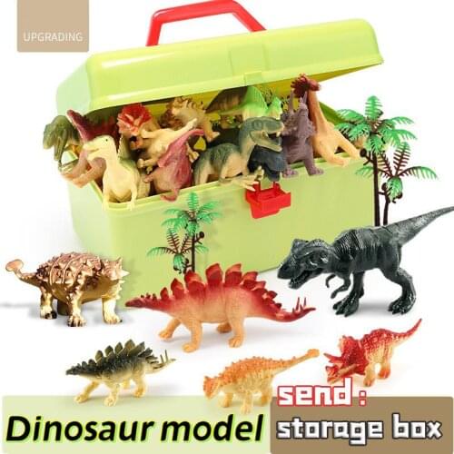 28-50PCS/Set Mini Animal World Zoo Model Set with Strong Box Action Figures Cartoon Simulation Animal Lovely Plastics Kids Toys