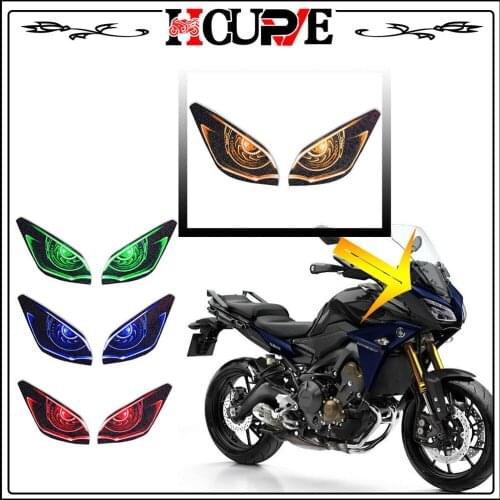For YAMAHA MT-09 Tracer MT09 MT 09 2016 2017 2018 2019 Motorcycle 3D Front Fairing Headlight Stickers Guard Sticker